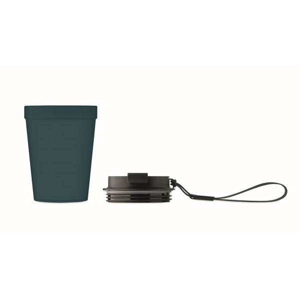 Obrázky: Jednostenný hrnček 300 ml s PE pútkom, modrá, Obrázok 6