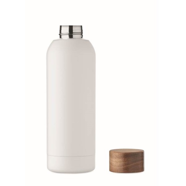 Obrázky: Pogum. jednost. fľaša 700 ml, rec. nerez,biela, Obrázok 5