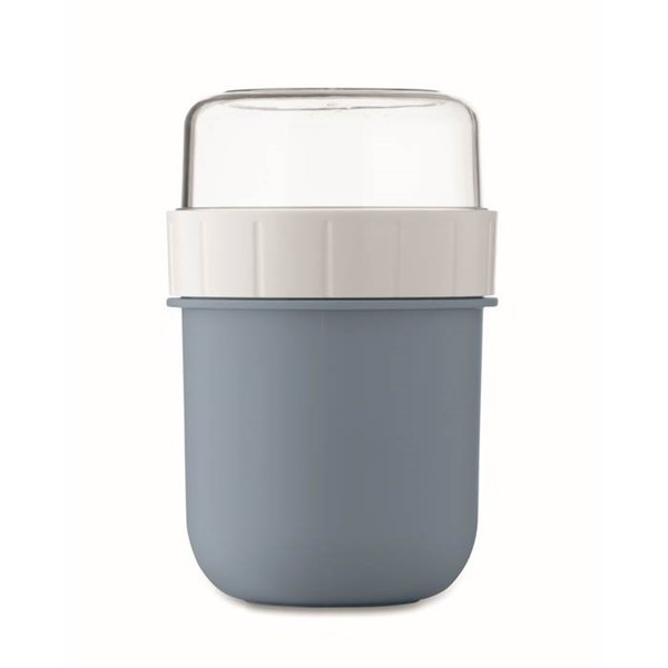 Obrázky: Cestovný dvojhrnček z PP 450ml/160ml, petrolejová, Obrázok 10