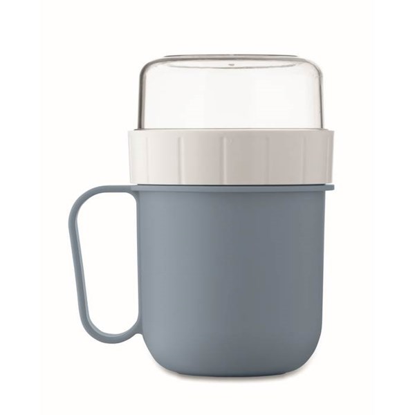 Obrázky: Cestovný dvojhrnček z PP 450ml/160ml, petrolejová, Obrázok 13