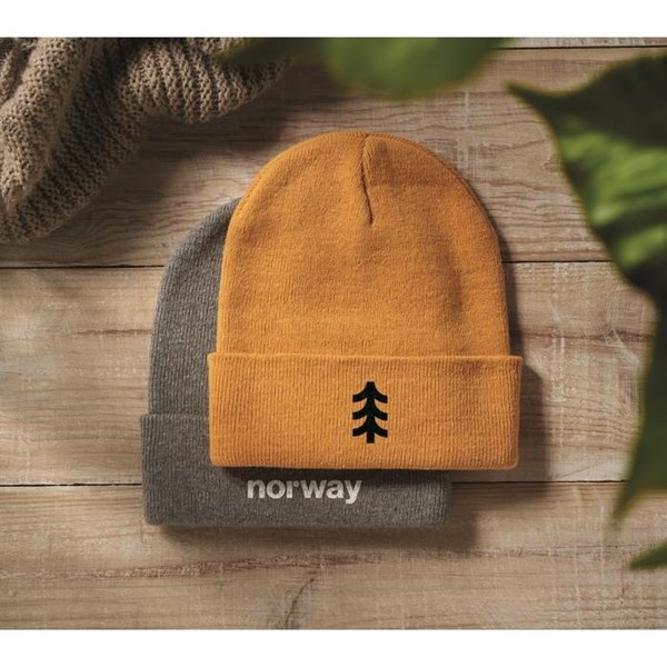 Obrázky: Žltá pletená čiapka s lemom, Obrázok 6