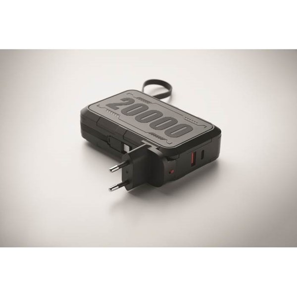 Obrázky: Powerbanka 20.000 mAh z ABS so zásuvkou, Obrázok 3