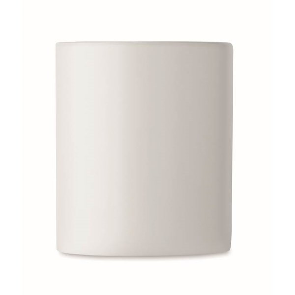 Obrázky: Biely keramický hrnček s dreveným uchom 320 ml, Obrázok 5