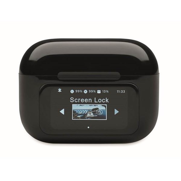 Obrázky: Bezdrôtové slúchadlá TWS z ABS, dotykové, čierna, Obrázok 7