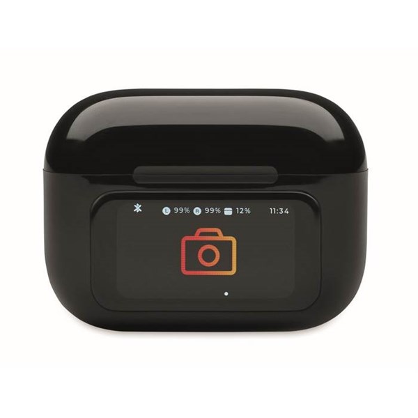 Obrázky: Bezdrôtové slúchadlá TWS z ABS, dotykové, čierna, Obrázok 13