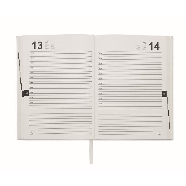 Obrázky: Večný denný plánovač diár A5, biely, Obrázok 3