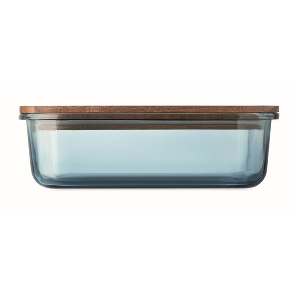 Obrázky: Sklenený box na jedlo - obed 800ml, modrý, Obrázok 6