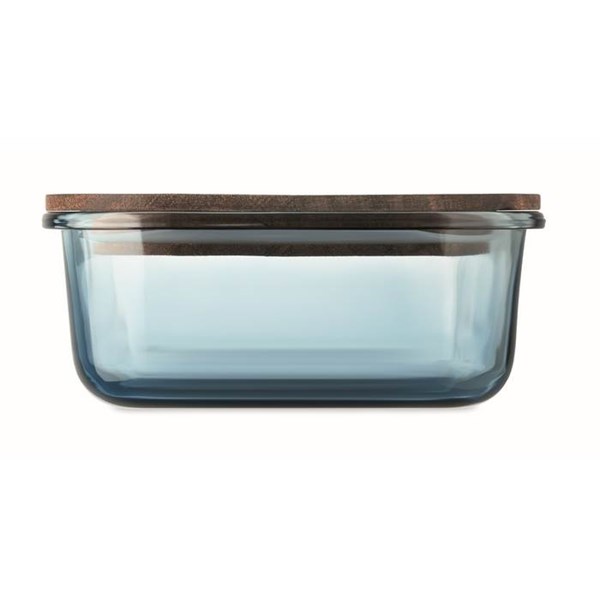 Obrázky: Sklenený box na jedlo - obed 800ml, modrý, Obrázok 7