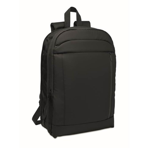 Obrázky: Rozšíriteľný ruksak na 16'' notebook, RPET, čierny, Obrázok 2