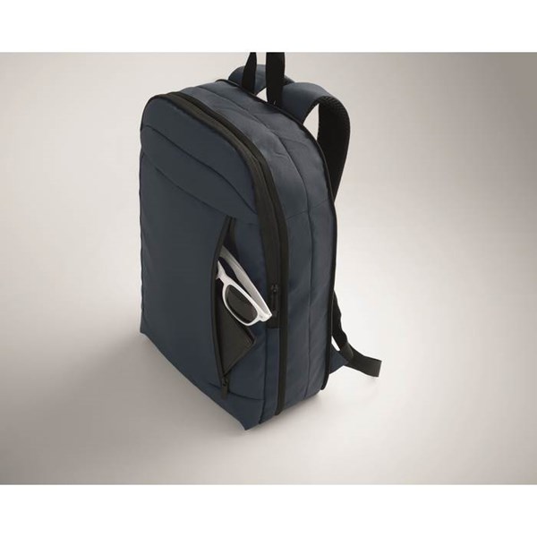 Obrázky: Rozšíriteľný ruksak na 16'' notebook, RPET, modrý, Obrázok 13