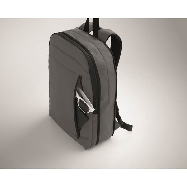 Obrázky: Rozšíriteľný ruksak na 16'' notebook, RPET, šedý, Obrázok 11