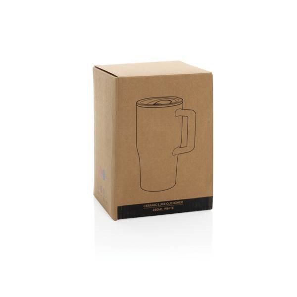 Obrázky: Keramický hrnček 490ml s rukoväťou, biela, Obrázok 6