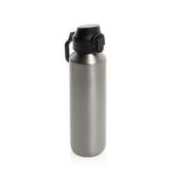 Obrázky: Uzamykateľná nerez šport, fľaša 600ml, strieborná