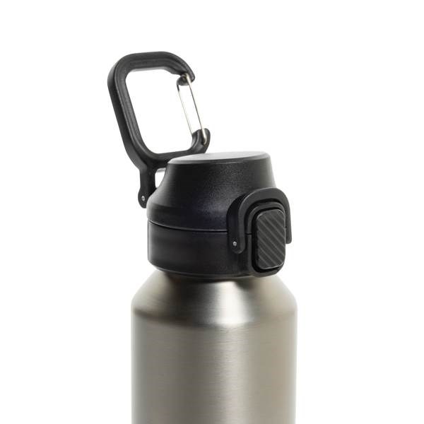 Obrázky: Uzamykateľná nerez šport, fľaša 600ml, strieborná, Obrázok 2