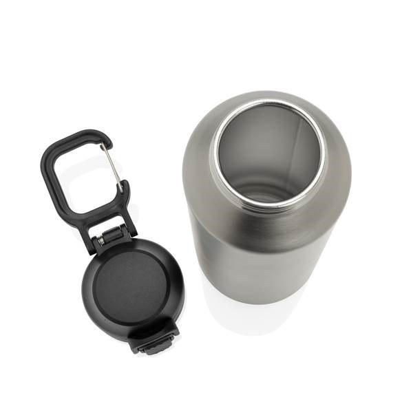 Obrázky: Uzamykateľná nerez šport, fľaša 600ml, strieborná, Obrázok 4
