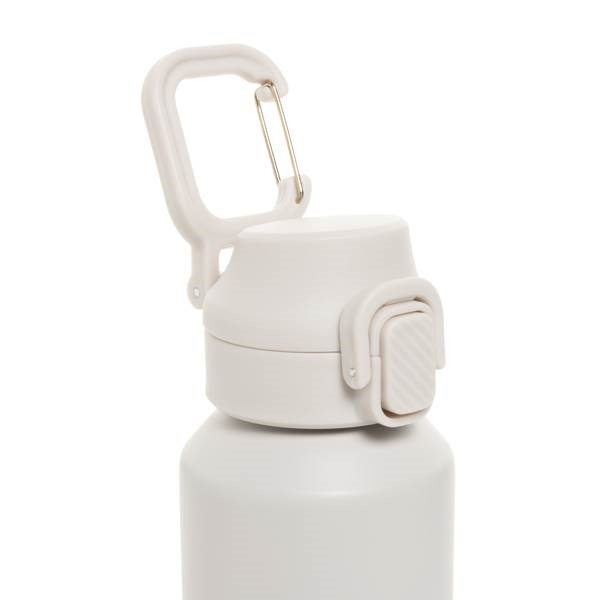 Obrázky: Uzamykateľná nerez športová fľaša 600ml, béžová, Obrázok 2