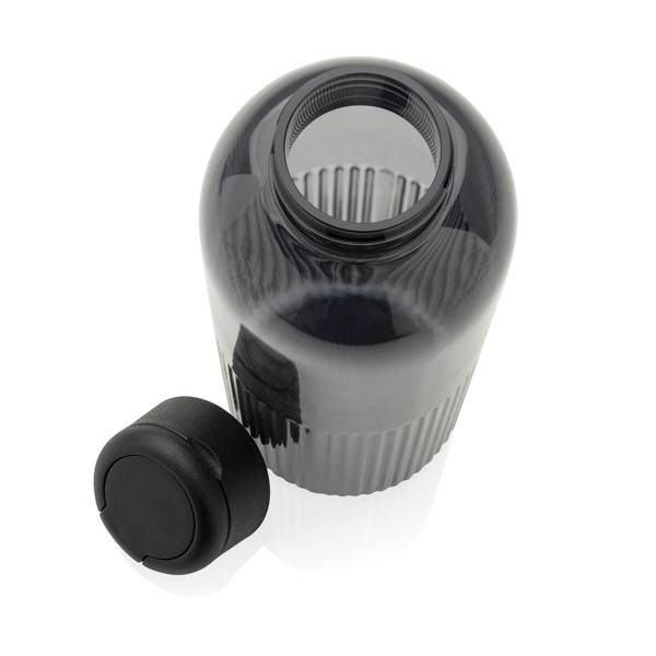 Obrázky: Neprieust. fľaša RPET 750 ml, vlnit. efekt, čierna, Obrázok 4