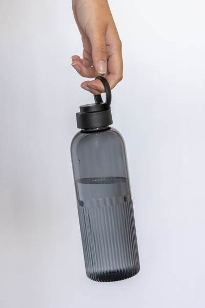 Obrázky: Neprieust. fľaša RPET 750 ml, vlnit. efekt, čierna, Obrázok 8