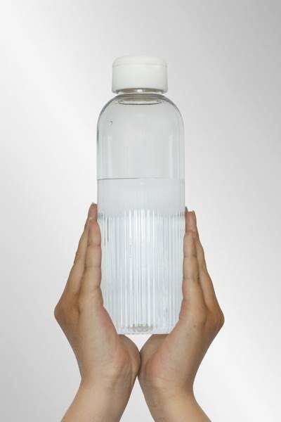 Obrázky: Neprieust. fľaša RPET 750 ml, vlnit. efekt, transp, Obrázok 9