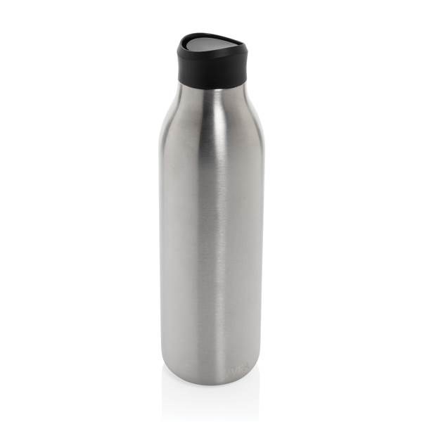 Obrázky: Strieborná fľaša na vodu 600ml, recykl. nerez oceľ