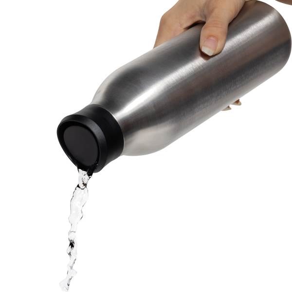 Obrázky: Strieborná fľaša na vodu 600ml, recykl. nerez oceľ, Obrázok 6