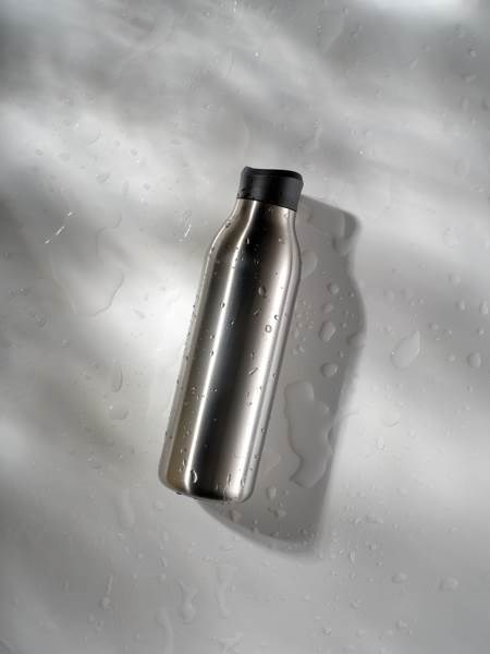 Obrázky: Strieborná fľaša na vodu 600ml, recykl. nerez oceľ, Obrázok 11