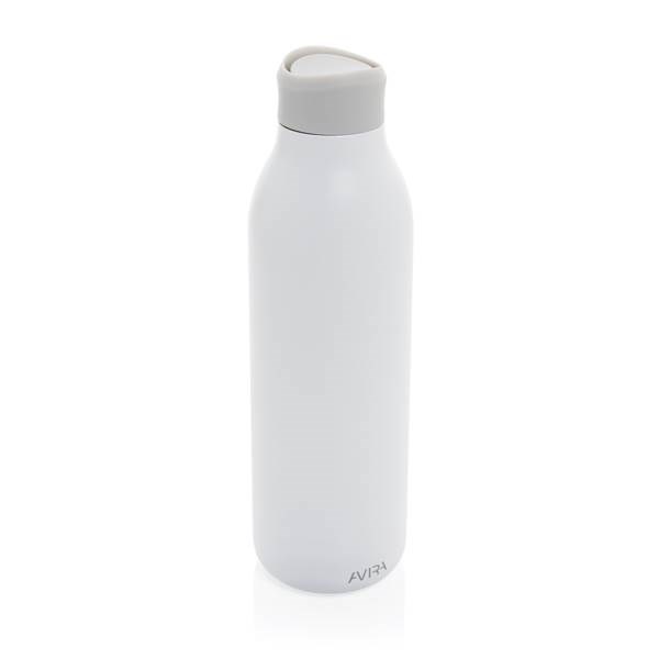 Obrázky: biela fľaša na vodu 600ml, recyklovaná nerez oceľ