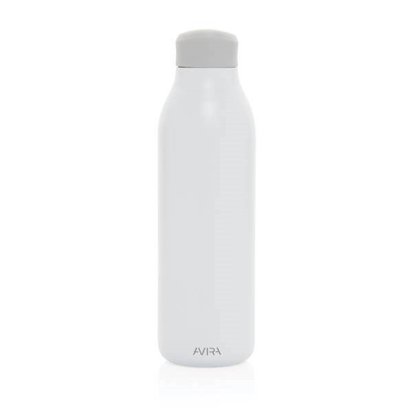 Obrázky: biela fľaša na vodu 600ml, recyklovaná nerez oceľ, Obrázok 2