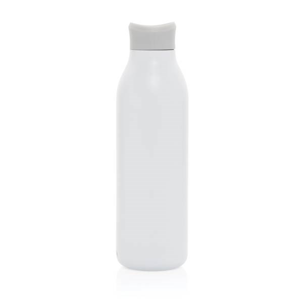 Obrázky: biela fľaša na vodu 600ml, recyklovaná nerez oceľ, Obrázok 3