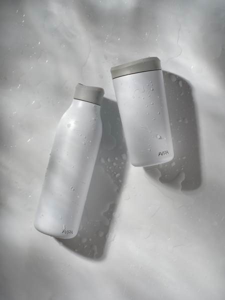 Obrázky: biela fľaša na vodu 600ml, recyklovaná nerez oceľ, Obrázok 11