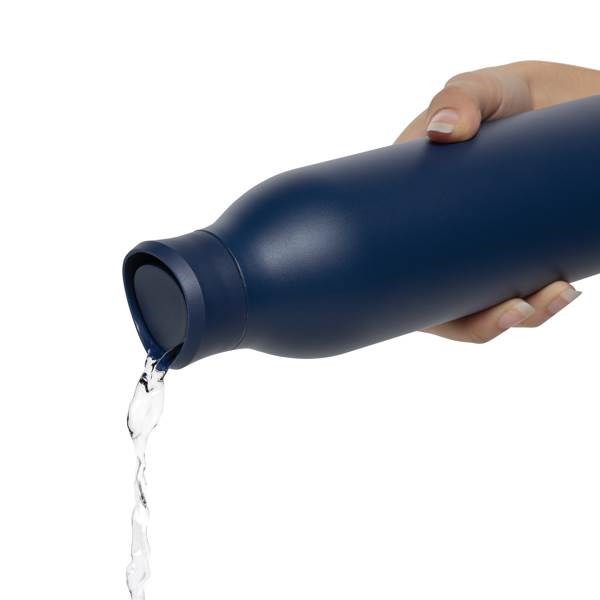 Obrázky: Modrá fľaša na vodu 600ml, recyklovaná nerez oceľ, Obrázok 6