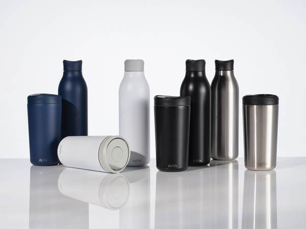 Obrázky: Modrá fľaša na vodu 600ml, recyklovaná nerez oceľ, Obrázok 9