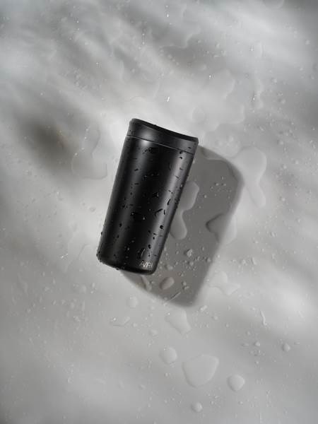 Obrázky: Čierny termohrnček 400ml , RCS recykl. nerez oceľ, Obrázok 12