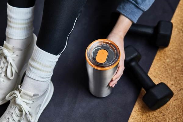 Obrázky: Nerezový termo hrnček 600ml Black+Blum, oranžová, Obrázok 12