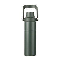Obrázky: Termoska s rukoväťou 600 ml, nerez oceľ, zelená