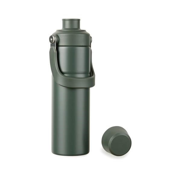 Obrázky: Termoska s rukoväťou 600 ml, nerez oceľ, zelená, Obrázok 4