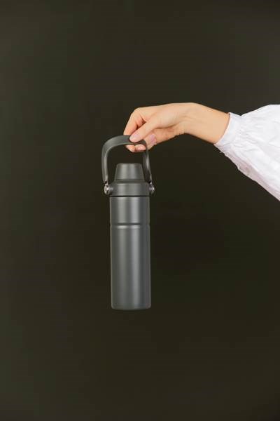 Obrázky: Termoska s rukoväťou 600 ml, nerez oceľ, zelená, Obrázok 10