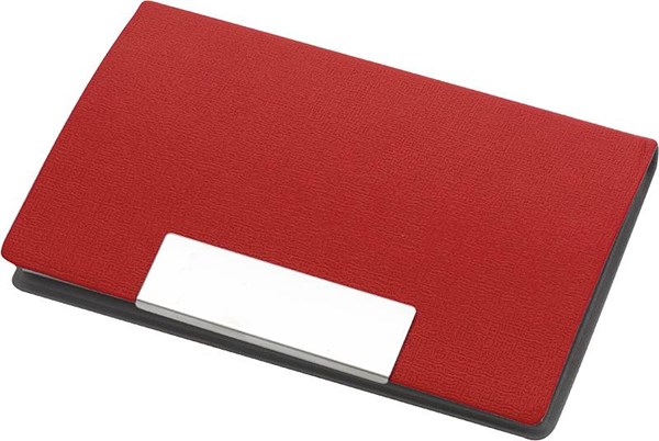 Obrázky: Červený vizitkár s magnetickým uzáverom