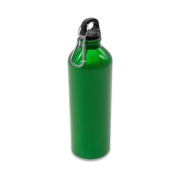 Obrázky: Fľaša 800 ml, nerez oceľ s karabínou, zelená, Obrázok 2