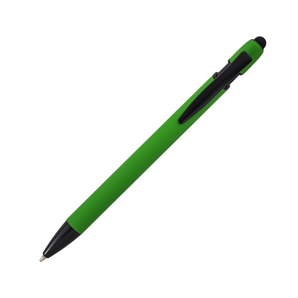 Obrázky: Zelené pogum. hliník. pero,čierne dopln.+stylus