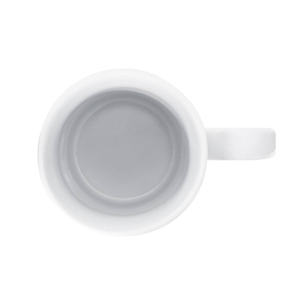 Obrázky: Biely keram.hrnček 480 ml s kovovou plochou, Obrázok 3