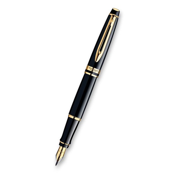 Obrázky: PP WATERMAN Expert Black GT + modré kožené puzdro, Obrázok 2