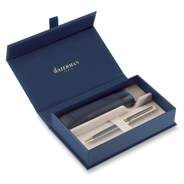 Obrázky: KP WATERMAN Hémisphére Stone Grey GT+modré puzdro