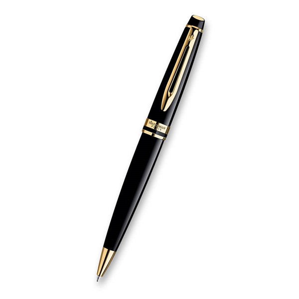Obrázky: KP WATERMAN Expert Black GT + modré kožené puzdro, Obrázok 2