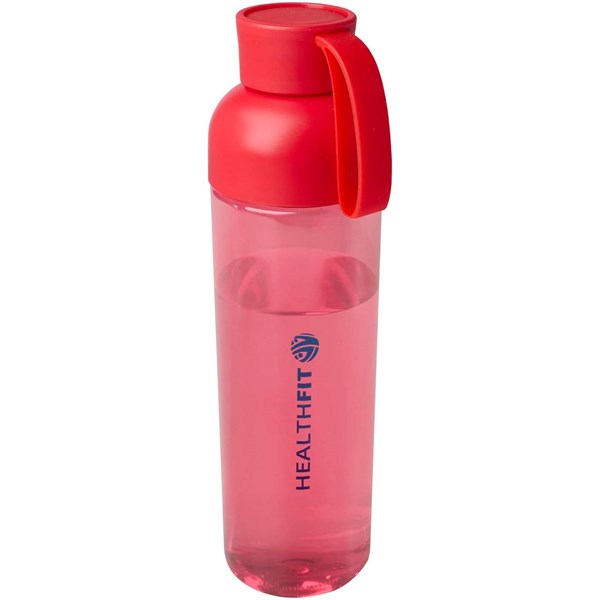 Obrázky: Červená 600ml RPET Fľaša na vodu. silik. pútko, Obrázok 6