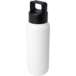 Obrázky: Nerez fľaša na vodu 600 ml, vákuov. izol., biela