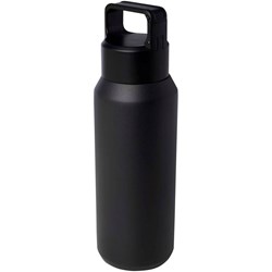 Obrázky: Nerez fľaša na vodu 600 ml, vákuov. izol., čierna