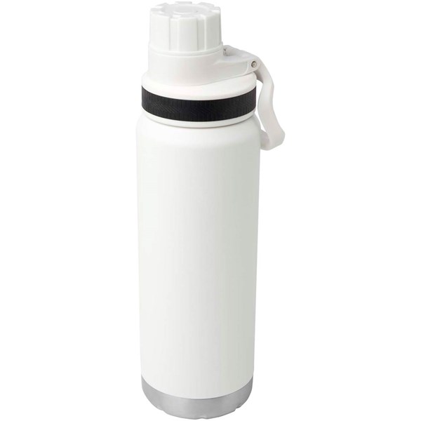 Obrázky: Nerez fľaša na vodu 700 ml, vákuov. izol., biela