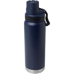 Obrázky: Nerez fľaša na vodu 700 ml, vákuov. izol., modrá
