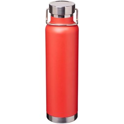 Obrázky: Nerez fľaša 650 ml, meď. vákuov. izol, červená